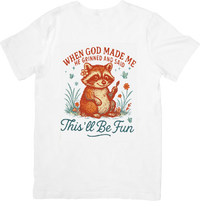 Thumbnail for When God Made Me He Said This'll Be Fun Raccoon Gamer Graphic Tee