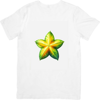 Thumbnail for Green Star Leaf T-Shirt | Glowing Tropical Foliage Star Graphic Tee | Nature Botanical Gift