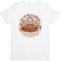 Thumbnail for Flabbergasted Skull Vintage Floral Dark Humor Sarcasm Graphic Tee