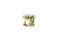 Thumbnail for Avocado Tote Bag Throw Pillow | Watercolor Fresh Avocados Decorative Pillow | Kitchen Foodie Gift
