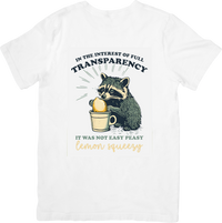 Thumbnail for Raccoon Lemon Squeezy Retro Funny Animal Gamer Vibe Graphic Tee