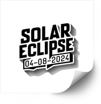 Thumbnail for Solar Eclipse 04-08-2024 Bold Drop Shadow Retro Astronomy Event Vinyl Sticker Decal