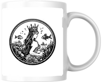 Thumbnail for Mermaid Queen Mug | Vintage Crowned Mermaid Coffee Mug | Ocean Fantasy Gift