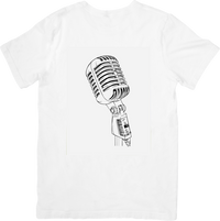 Thumbnail for Vintage Microphone T-Shirt | Retro Sketch Singer Graphic Tee | Music Lover Gift