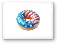 Thumbnail for Patriotic Donut Wall Art | American Flag Glazed Donut Print | 4th Of July Kitchen Gift