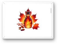 Thumbnail for Maple Syrup Bottle Wall Art | Autumn Leaves Watercolor Print | Canadian Kitchen Gift