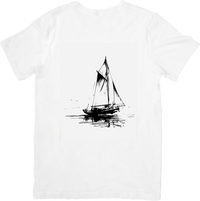 Thumbnail for Sailboat Sketch T-Shirt | Minimalist Ink Sailing Graphic Tee | Nautical Sailor Gift