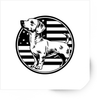Thumbnail for Patriotic Dachshund Sticker | American Flag Wiener Dog Vinyl Decal | Dog Lover USA Gift