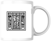 Thumbnail for Stained Glass Window Mug | Minimalist Line Art Door Coffee Mug | Architecture Lover Gift