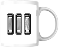 Thumbnail for Stacked Books Mug | Minimalist Black & White Library Coffee Mug | Book Lover Reader Gift