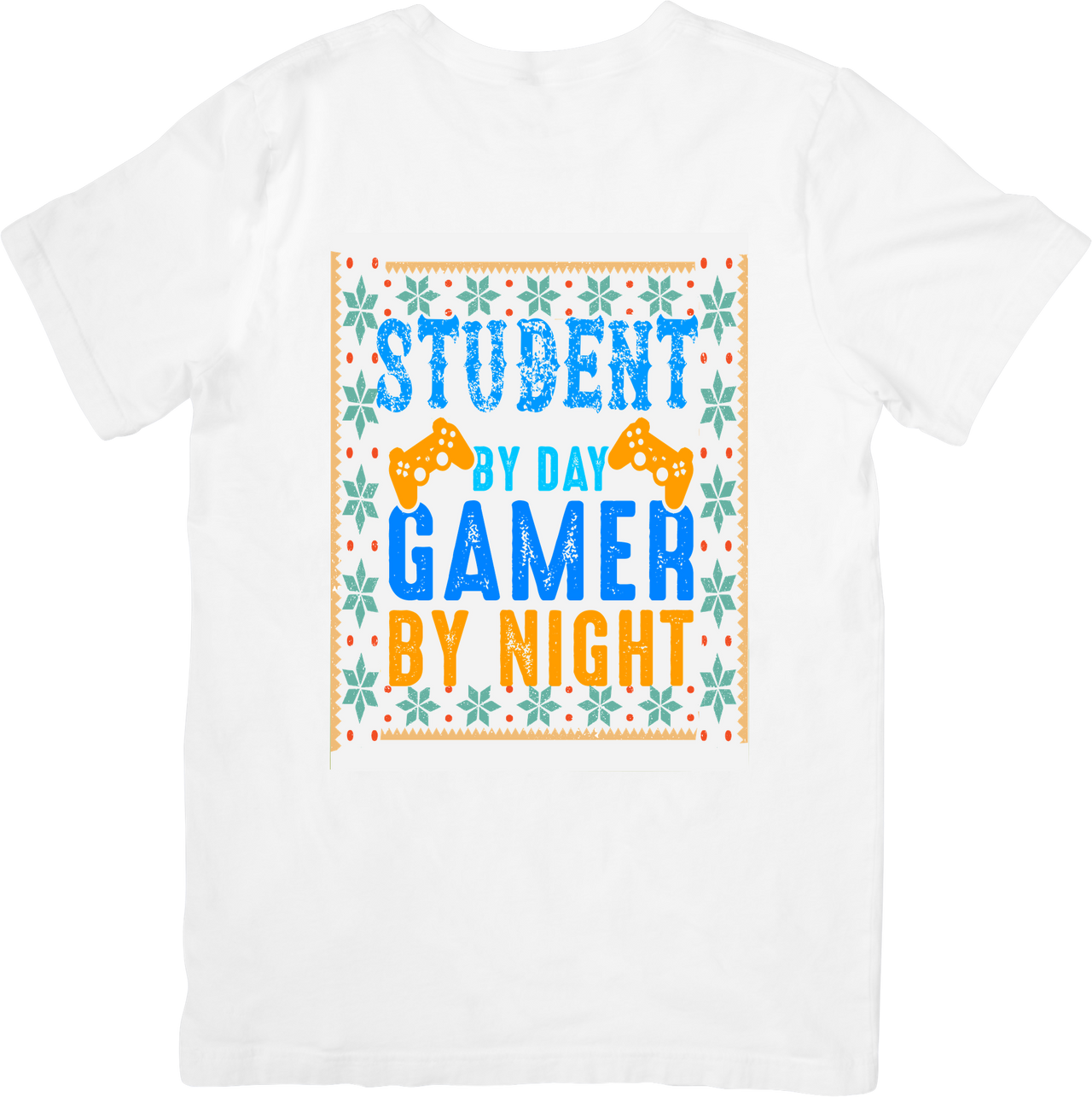 Student By Day Gamer By Night Bold Gaming Identity Graphic Tee