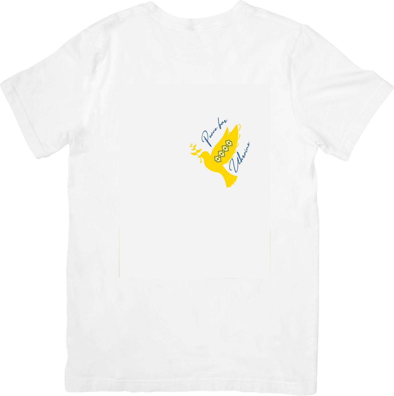Peace Dove Trumpet Pocket Minimalist Boho Bird Script Graphic Tee
