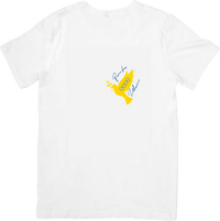 Thumbnail for Peace Dove Trumpet Pocket Minimalist Boho Bird Script Graphic Tee