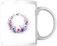 Thumbnail for Floral Wreath Mug | Pastel Watercolor Flower Ring Coffee Mug | Spring Botanical Gift