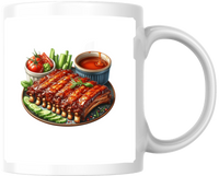Thumbnail for BBQ Ribs Mug | Grilled Pork Ribs Platter Coffee Mug | BBQ Lover Foodie Gift