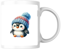 Thumbnail for Winter Penguin Mug | Cute Knit Hat Penguin Coffee Mug | Holiday Kids Gift