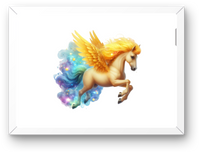 Thumbnail for Golden Pegasus Wall Art | Magical Winged Horse Fantasy Print | Kids Room Dreamy Gift