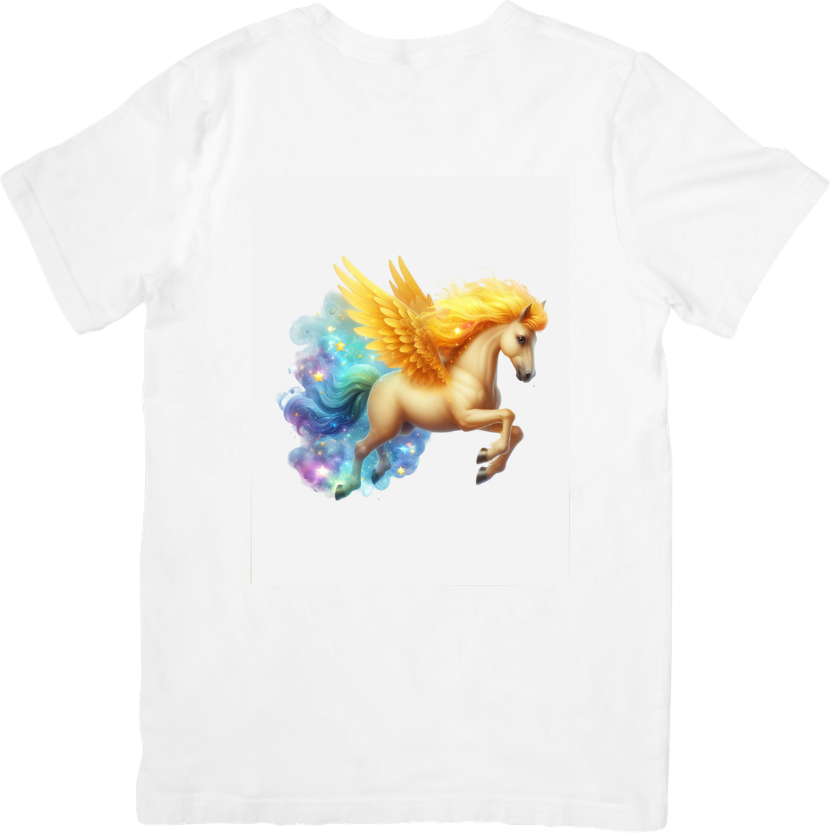 Rainbow Pegasus T-Shirt | Magical Winged Horse Graphic Tee | Fantasy Unicorn Lover Gift
