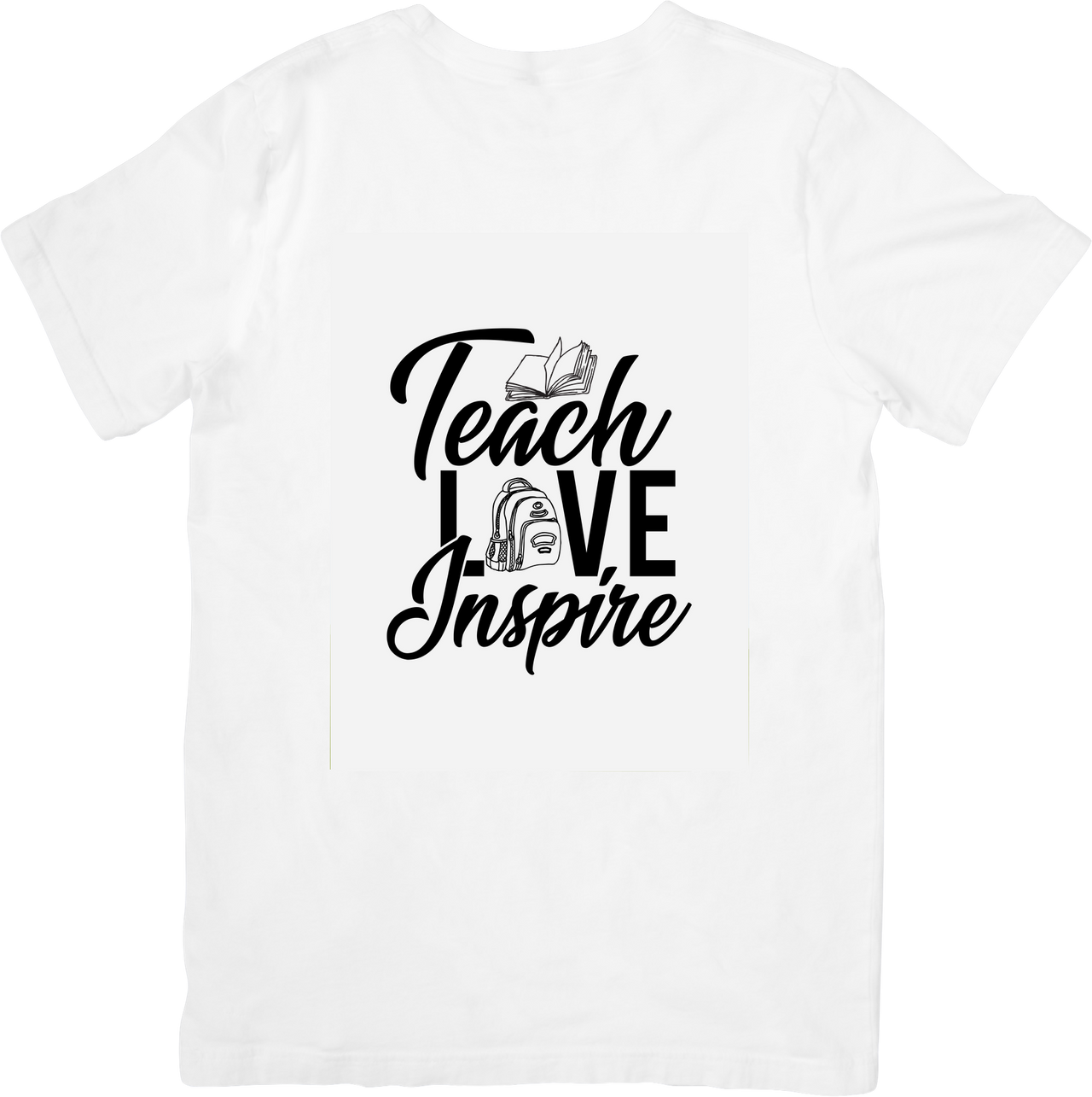 Teach Love Inspire Minimalist Teacher Appreciation Graphic Tee Gift
