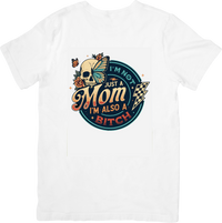 Thumbnail for Baddie Mom Skull Butterfly Y2K Retro Funny Mothers Day Graphic Tee